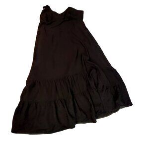 A New Day Black Sleeveless Maxi Dress XXL Rayon/Nylon Lightweight Flowy Design